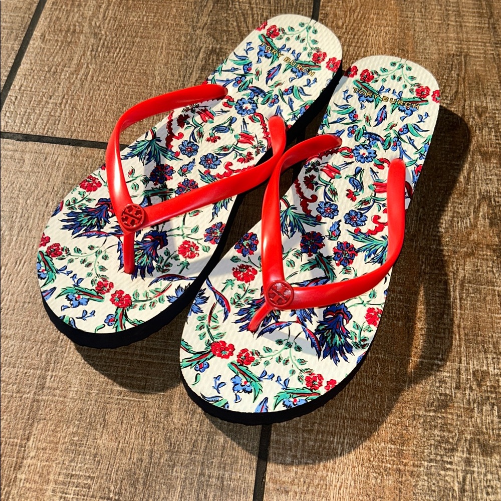 {Tory Burch} Farmhouse/Porcelain Thin Flip Flop LNWOT sz 8